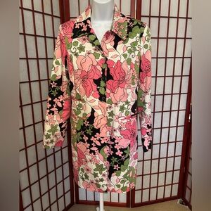Aldo Trepi 90s Floral Women's Jacket - Pink, Green, Black